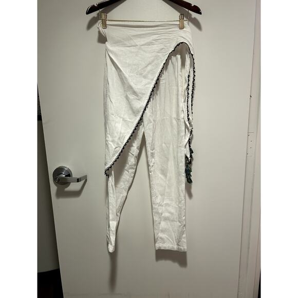 Sensi Studio White Skinny Overlapping Pants - Picture 4 of 9